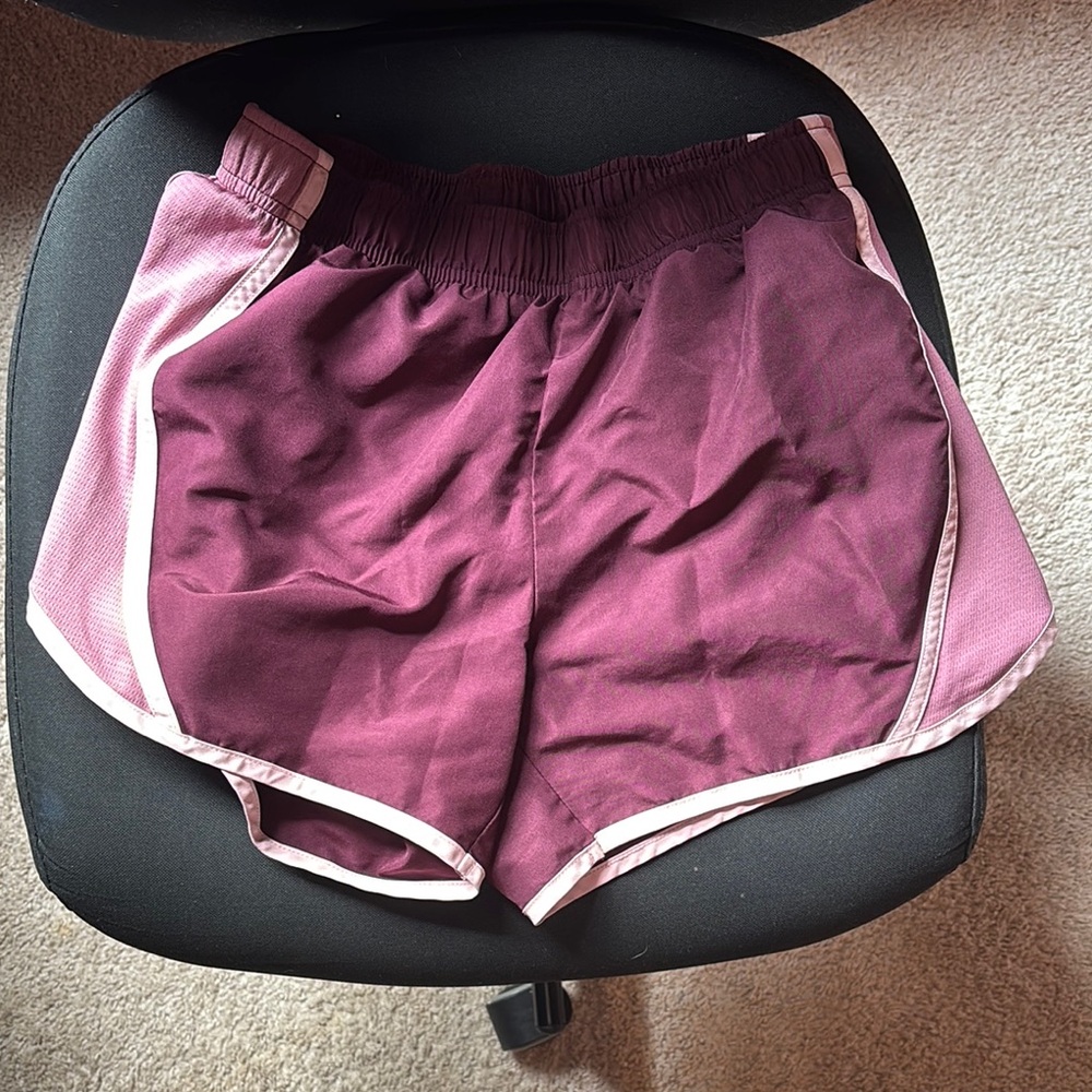 Women's Burgundy Athletic Shorts